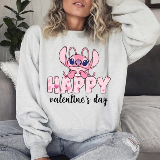 Disney Stitch Valentines Day Shirt and Sweatshirt, Valentine Gift, Lilo And Stitch Shirt, Disneyland Trip Shirt