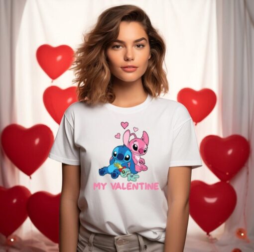 Disney Stitch Valentines Day Shirt and Sweatshirt, Valentine Gift, Lilo And Stitch Shirt, Disneyland Trip Shirt