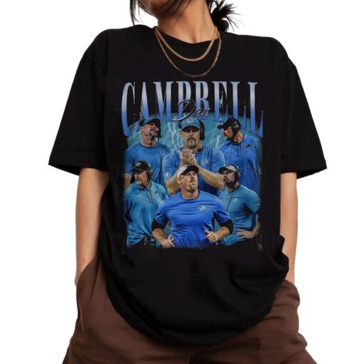 Vintage Dan Campbell Tshirt, sweatshirt, Football shirt, Graphic Tees, Gift for fans, unisex football gift for her