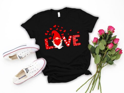 Valentine Love Gnomes Shirts, Love Shirts, Valentines Day Shirt For Couple, Heart Shirt, Cute Valentine Shirt