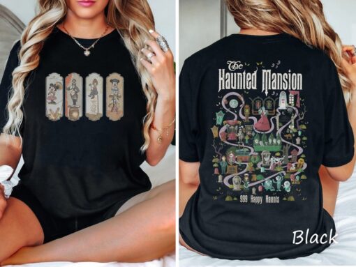 Retro The Haunted Mansion Map Shirt, Mickey Haunted Mansion Tee, Haunted Mansion 1969, Disney Trip 2024 Shirt