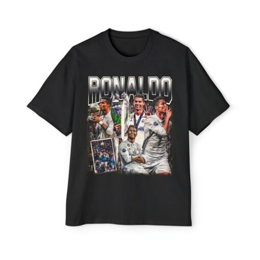 Retro Vintage 90s Graphic Cristiano Ronaldo T-Shirt, Real Madrid Tee, Soccer T-Shirt, Bootleg Sport Tee