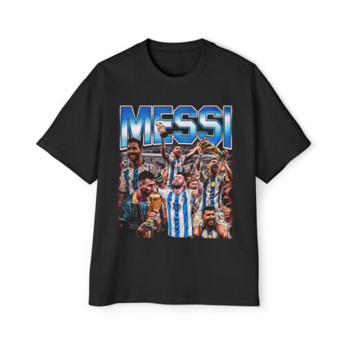 Retro Vintage 90s Graphic Messi T-Shirt, Messi Argentina Tee, World cup T-Shirt, Soccer T-Shirt, Bootleg Sport Tee