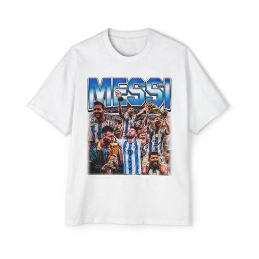 Retro Vintage 90s Graphic Messi T-Shirt, Messi Argentina Tee, World cup T-Shirt, Soccer T-Shirt, Bootleg Sport Tee