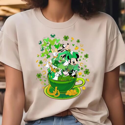 Disney Mickey and Friends St. Patrick's Day Shirt, Disney Saint Patrick's Day Gift, Disneyland 2024 Family Vacation