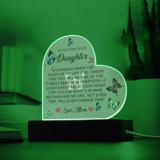 To My Daughter Acrylic Heart Plaque Daughter Birthday Gift Sentimental Daughter Keepsake Gift From Mom to Daughter