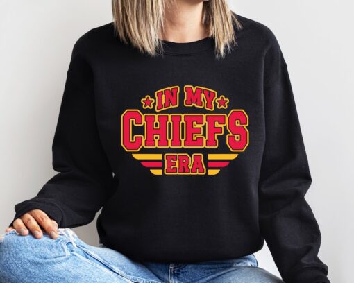 In My Chiefs Era Game Day Sweatshirt for Adults, Women's Chiefs Sweatshirt, Teacher Sweatshirt,Team Mascot Shirt