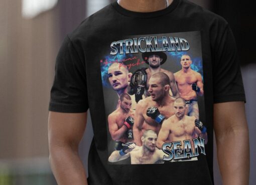 sean strickland american psycho shirt Vintage Style UFC Fighter T-Shirt | Sean Strickland T-Shirt Merch