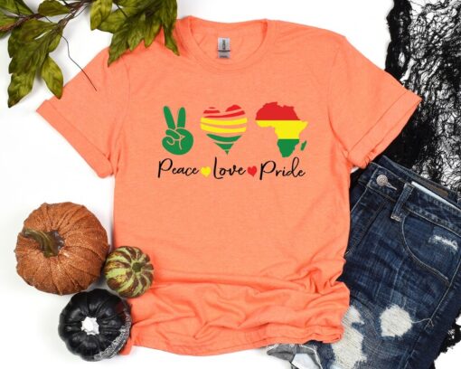 Peace Love Pride Shirt, Black History Month Tee, Melanin Tshirt, Black Lives Matter Shirt, Black Teacher Gift