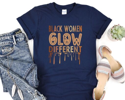 Black Woman Glow Diffrent Shirt, Black History Month Shirt, Black Lives Matter, Black Culture TShirt, Black Pride Shirt