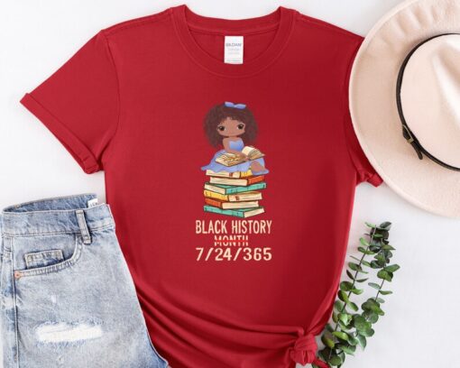 Black History 7/24/365 Shirt, Black History Month Shirt, Black Teacher Gift, Black Education Tee, Human Rights