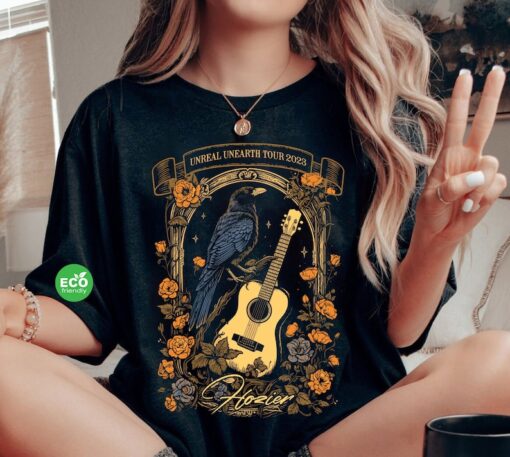 Comfort Colors Hozier Tour 2023 Shirt, Hozier Unreal Unearth Tour Tshirt, Art Nouveau Hozier Shirt