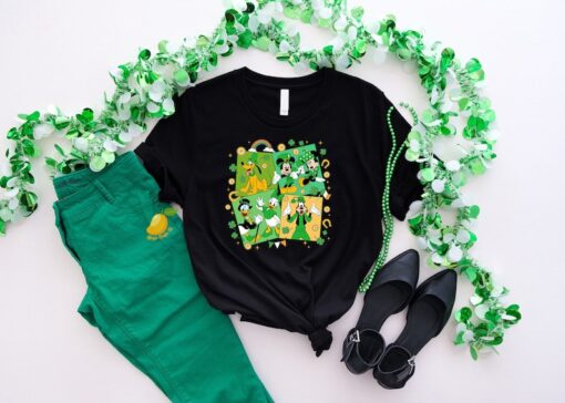 Disney Happy St Patrick's Day Shirt, Disney Family St Patrick's Day Shirt, Mickey and Friends St Patty's Day Tee