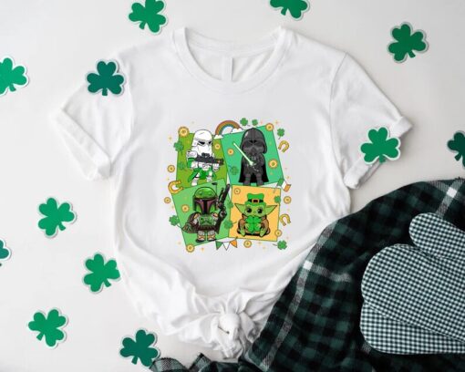 Star Wars St Patrick's Day Shirt, Darth Vader Shirt, Star Wars Lucky Shamrock Shirt, St Patrick's Yoda Shirt