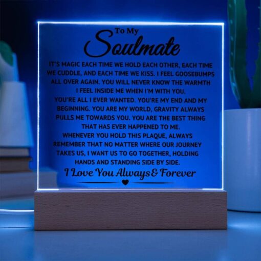 Special thoughtful Gift for Soulmate keepsake Acrylic Square Plaque, Anniversary Gift