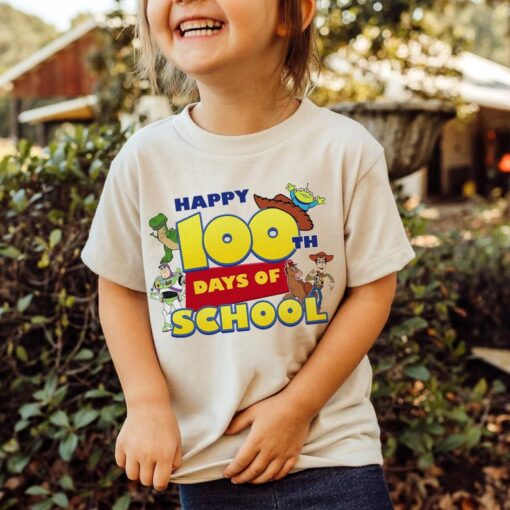 Woody Buzz Lightyear Happy 100th Day Of School Shirt | Toy Story 100 Days Of School Shirt