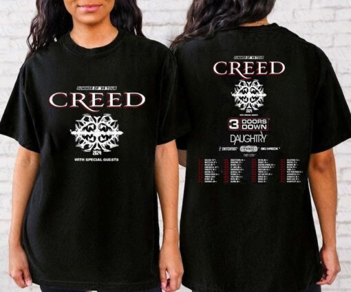 Creed 2024 Tour Summer of '99 Tour Shirt, Creed Band Fan Shirt, Creed Band Shirt, Creed 2024 Concert Shirt