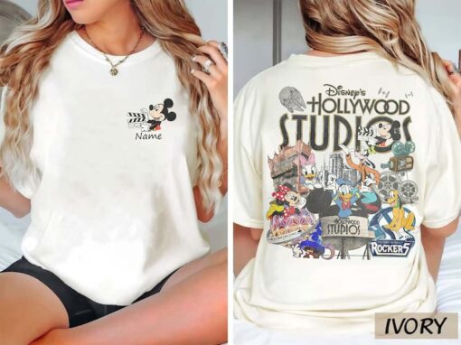 Custom Two-sided Hollywood Studios Shirt, Universal Trip 2024 Shirt, Hollywood Studios Family Shirts, Epcot Shirt