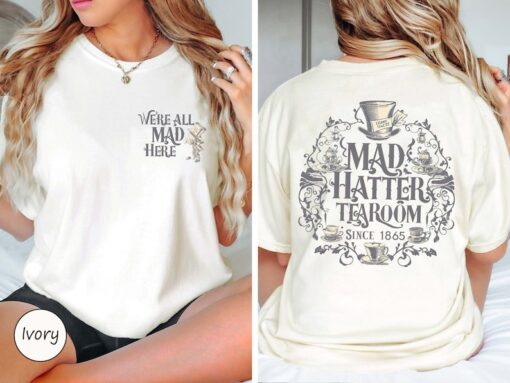 Vintage Mad Hatter Shirt, Alice in Wonderland Shirt, Lewis Carroll T-Shirt, Dark Academia Tee, Book Shirt, BookTok Shirt