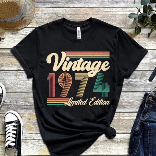 50th Birthday Vintage Shirt, Vintage 1974 Shirt, 50th Birthday Gift For Women, 50th Birthday Gift For Men