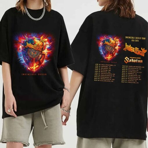 Judas Priest Invincible Shield 2024 Tour Shirt, Judas Priest Band Shirt