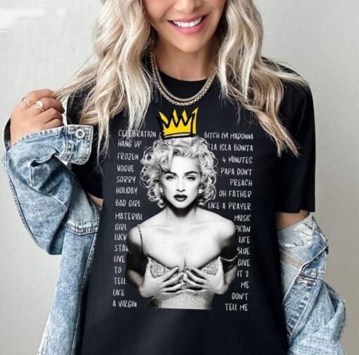 Madonna Shirt The Tour 2024 Shirt, Madonna Four Decades T-Shirt, 2024 Tour Madonna The Celebration T-Shirt