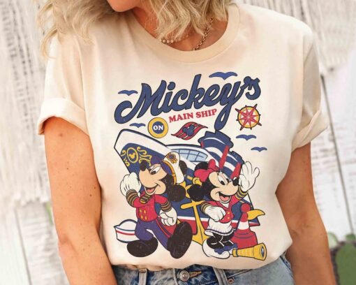 Disney Cruise Line Mickey And Minnie On Main Ship Vintage T-shirt, Disney Cruise Line 2024 Matching Tee