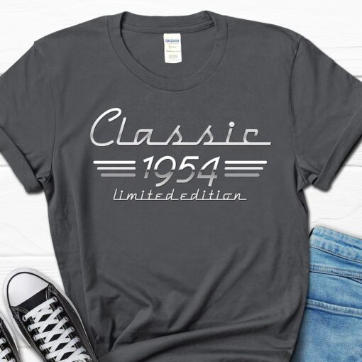 70th Birthday Auto Owner Gift, Classic 1954 Car Lover Shirt, Born in 1954 Gift for Men, 70th Retro Vintage Gift