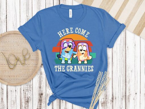 Here Comes the Grannies Bluey Shirt, Bluey shirt, Bluey Character Shirt, Bluey Heeler Family Shirt, Bluey Birthday Gift