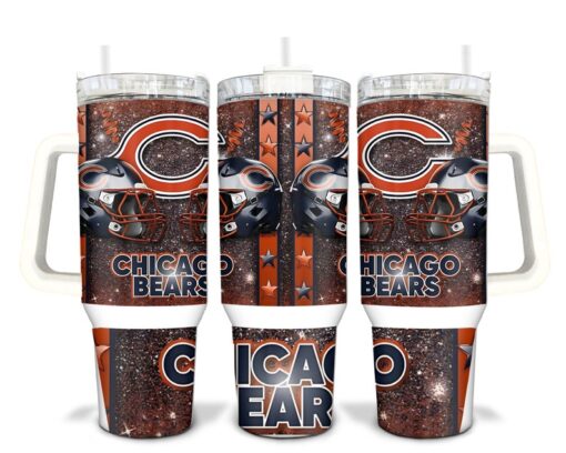 Chicago Football Team Sublimated 40oz Quencher Tumbler