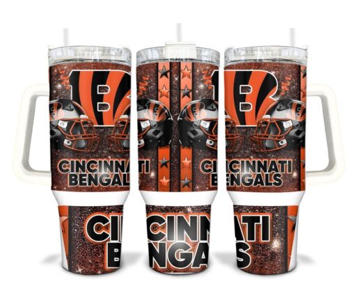 Cincinnati Football Team Sublimated 40oz Quencher Tumbler