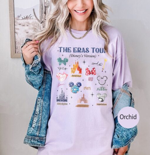 Disney The Eras Tour Shirt, Mickey Era Shirt, Retro Disneyland Castle Shirt, Mickey Minnie Eras Tour Shirt