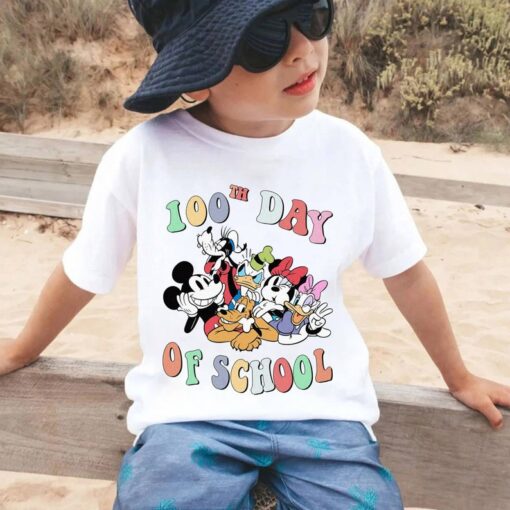 Mickey And Friends 100th Day of School Shirt, Mickey Minnie 100 Days of School Shirt