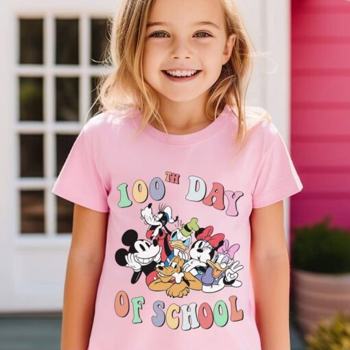 Mickey And Friends 100th Day of School Shirt, Mickey Minnie 100 Days of School Shirt