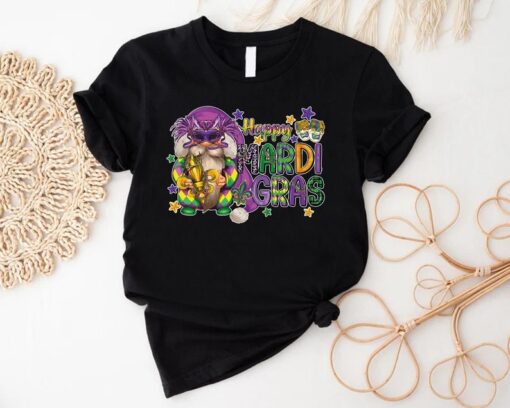 Happy Mardi Gras T-Shirt, Mardi Gras Gnome Shirt, Mardi Gras Festival Shirt, Fat Tuesday Gift, Gnome Sweatshirt