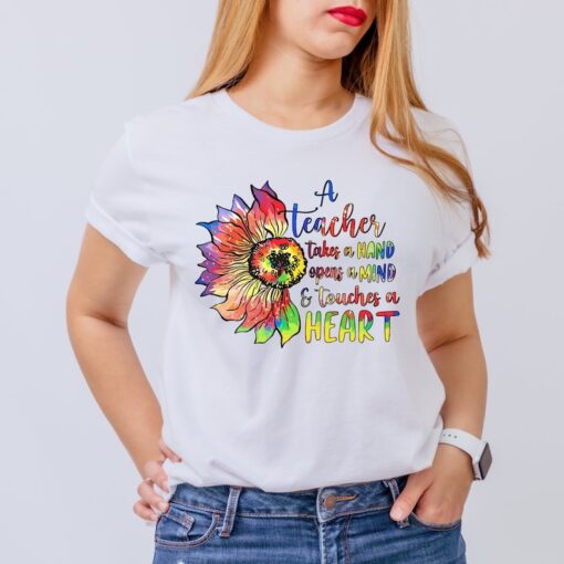 Teacher Shirt, Inspirational Teacher T-Shirt, Kindergarten Teacher Shirt, Floral Teacher Shirt, Cute Teacher Shirt