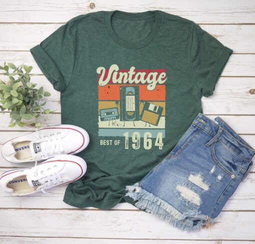 60th Birthday Shirt, Vintage 60th Birthday T-Shirt, Vintage 1964 Limited Edition Cassette Shirt, Vintage 1964 Tee