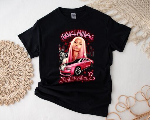 Nicki Minaj Shirt, Nicki Minaj Tour Shirt, Nicki Minaj Merch, Pink Friday 2 Airbrush Nicki Minaj Shirt