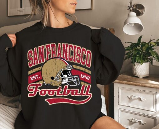 Vintage San Francisco Football Crewneck Sweatshirt, 49ers Shirt, Niners T-Shirt, The Niners, San Francisco Sweatshirt