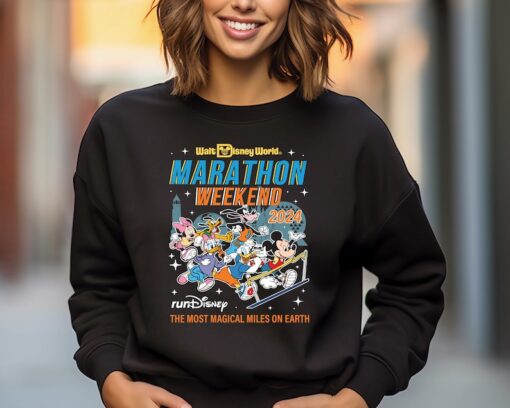 Two-sided runDisney Marathon The Parks Tour Shirt, Walt Disney World Running Shirt