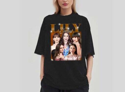 Lily Collins T-Shirt, Lily Collins Shirt, Lily Collins Tees, Retro T-Shirt, Vintage Shirt, Hip hop Graphic, Trendy Shirt