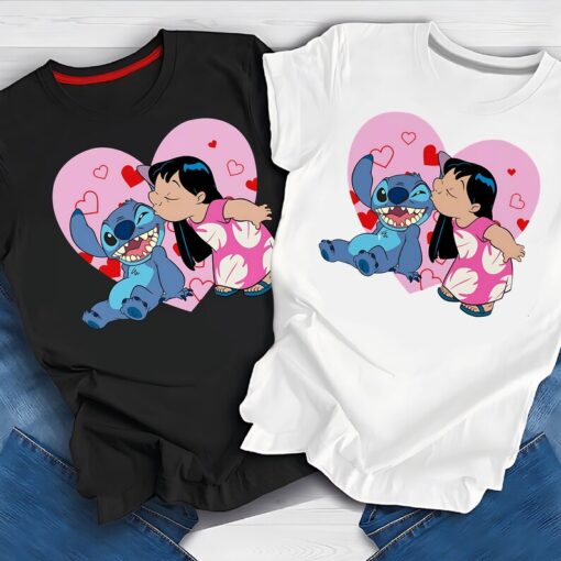 Stitch Valentines Day Shirt PNG, Stitch Valentines, Love Vibes png, Valentine's Day png, Valentine Shirt png, Couple Png