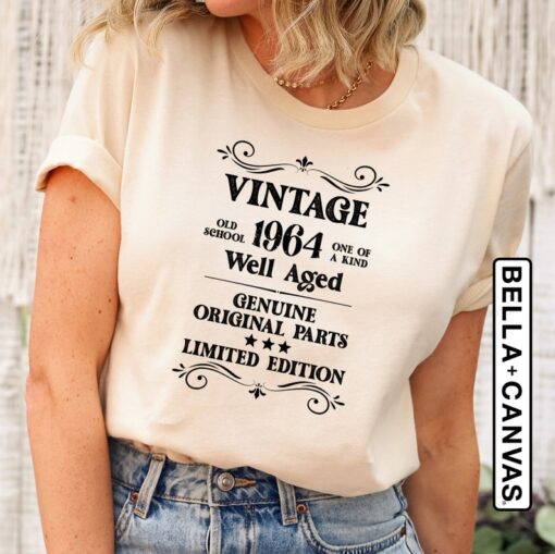 1964 Vintage Birthday Gift Tee, Retro Style, 60th Birthday For Women, Vintage 1964 Shirt, 60th Birthday