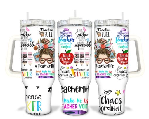 Teacher Life Sublimated 40oz Quencher Tumbler