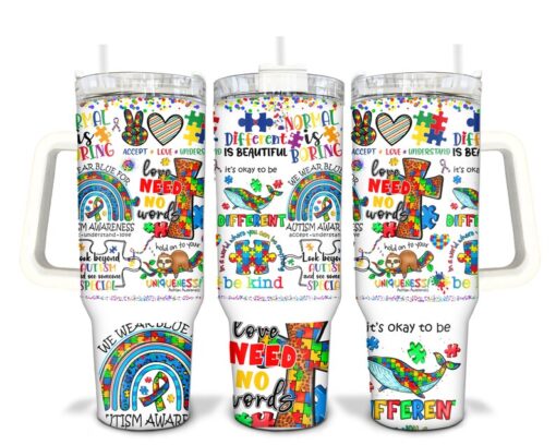 Autism Mom Sublimated 40oz Quencher Tumbler