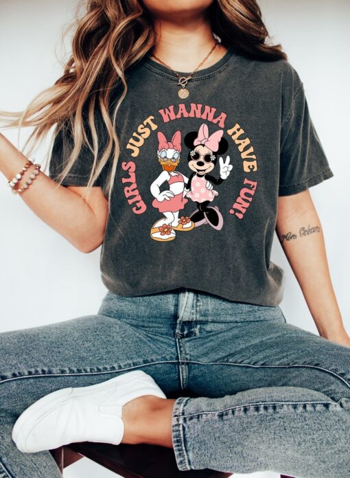 Disney Minnie Daisy Summer Shirt, Girls Just Wanna Have Sun, Disney Besties Shirt, Disneyworld Shirt