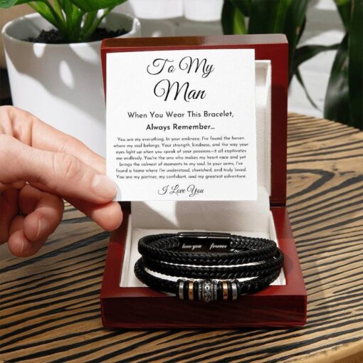 Men's Promise Bracelet, To My Man Gift, Bracelet For Him, Gift Ideas Boyfriend, Gift Ideas Husband, Unique Gifts For Men