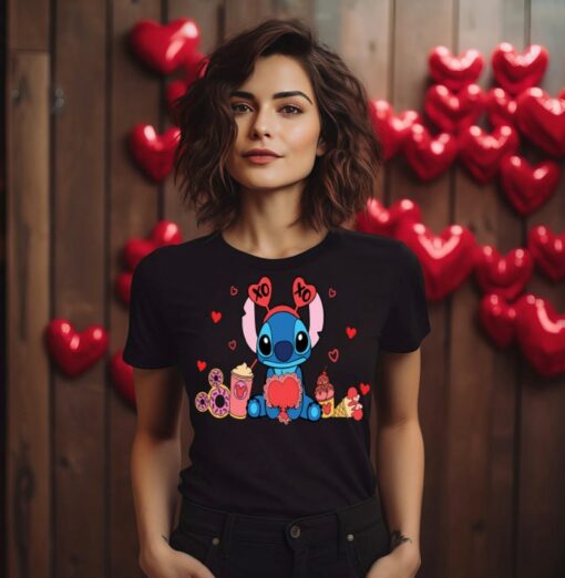 Disney Stitch Valentines Day Shirt and Sweatshirt, Valentine Gift, Lilo And Stitch Shirt, Disneyland Trip Shirt