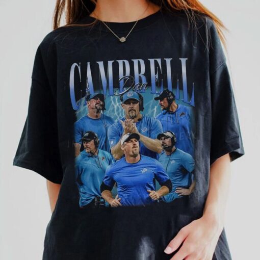 Vintage Dan Campbell Tshirt, sweatshirt, Football shirt, Graphic Tees, Gift for fans, unisex football gift for her