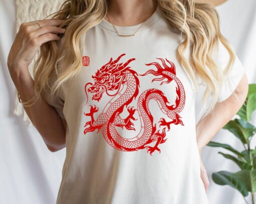 Chinese New Year Dragon Sweatshirt, 2024 New Year Chinese Shirt, Happy Chinese New Year Sweatshirt